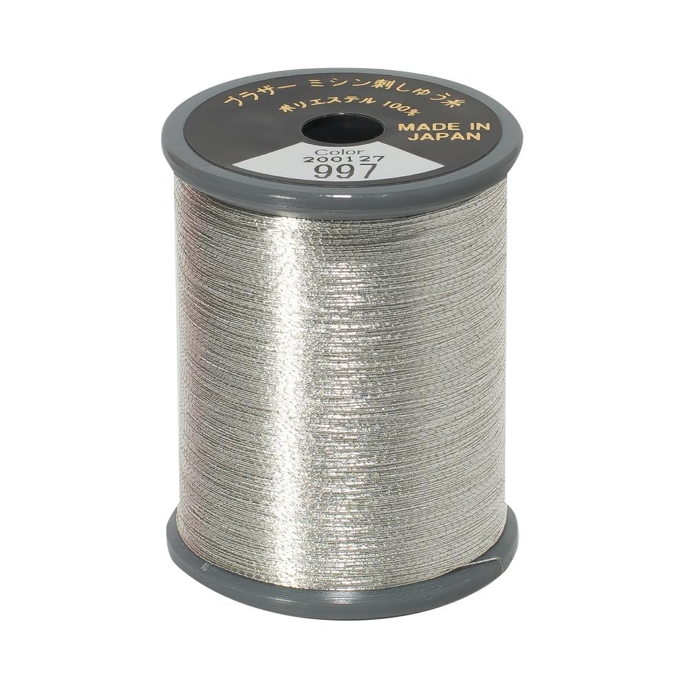 Brother Embroidery Thread 997 Silver from Jaycotts Sewing Supplies