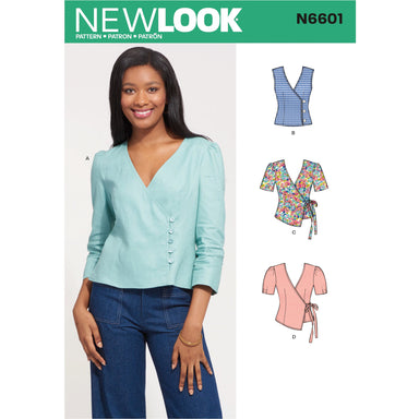 New Look Sewing Pattern 6601 Tops from Jaycotts Sewing Supplies