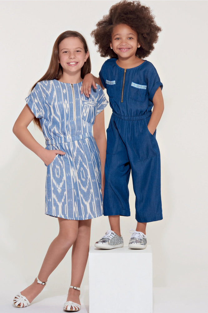 New Look Sewing Pattern 6612 Girls Jumpsuit Romper and Dress