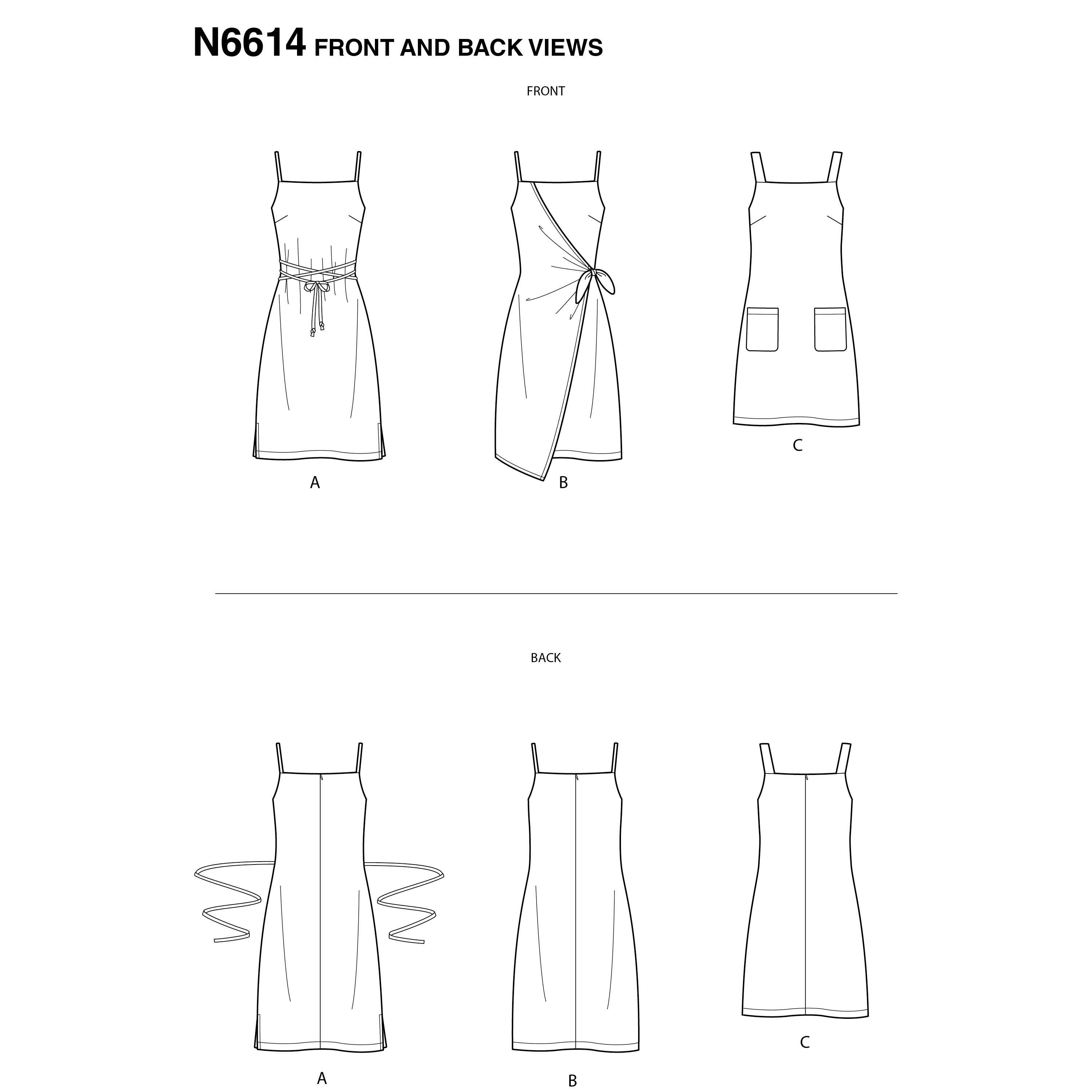 New Look Sewing Pattern 6614 Misses' Dresses from Jaycotts Sewing Supplies