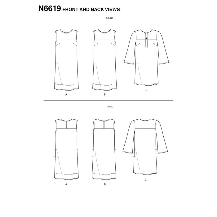 New Look Sewing Pattern 6619 Dresses Pattern from Jaycotts Sewing Supplies