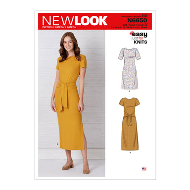 New Look Sewing Pattern 6650  Knit Dress from Jaycotts Sewing Supplies