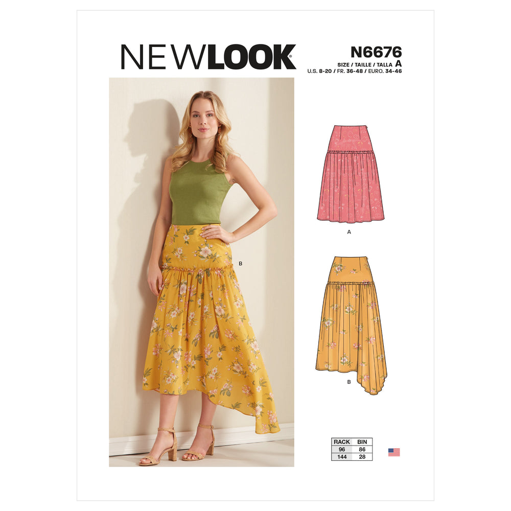New Look Sewing Pattern 6676 Misses Skirts from Jaycotts Sewing Supplies