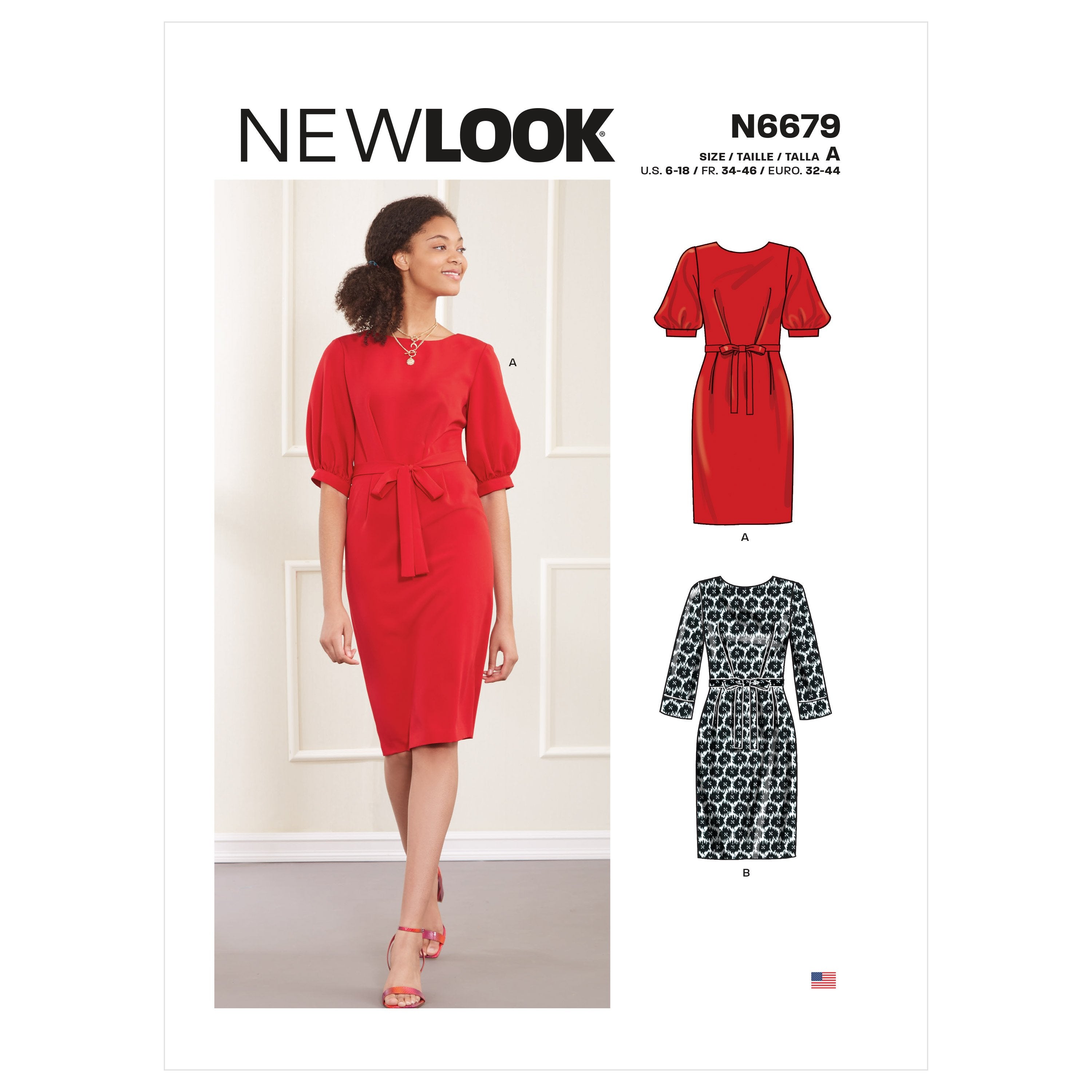 New Look Sewing Pattern 6679  Knee Length Dress from Jaycotts Sewing Supplies