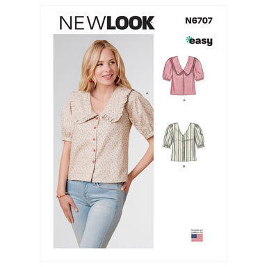 New Look Sewing Pattern 6707 Misses' Tops from Jaycotts Sewing Supplies