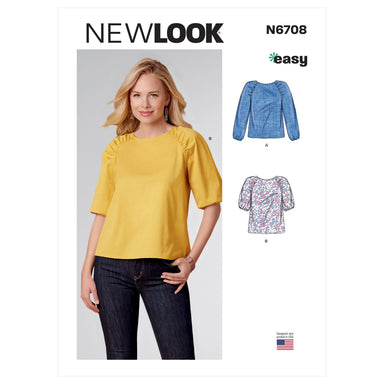 New Look Sewing Pattern 6708 Misses' Tops from Jaycotts Sewing Supplies