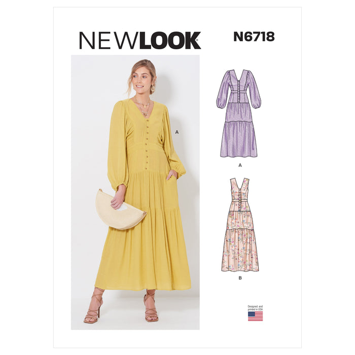 New Look 6718 Misses' Dress sewing pattern —