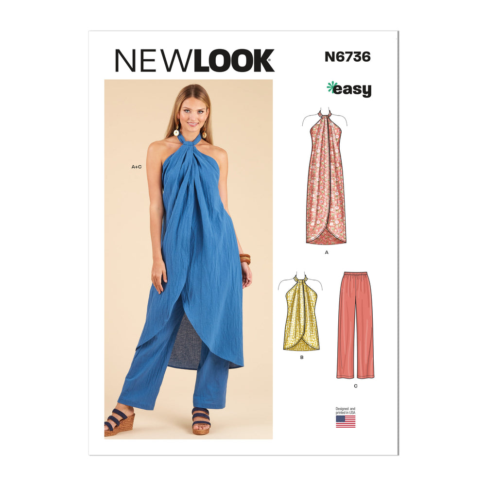New Look sewing pattern 6736 Misses Tops and Trousers from Jaycotts Sewing Supplies