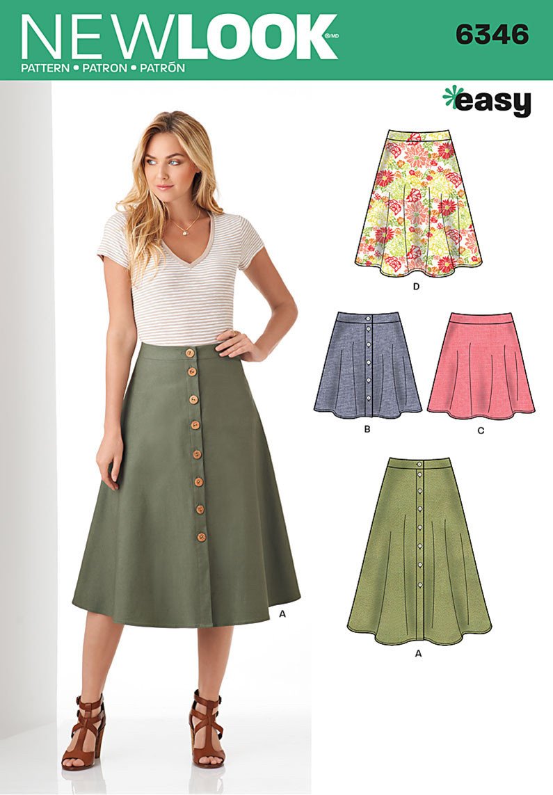 NL6346 Misses' Skirts in Three Lengths | Easy from Jaycotts Sewing Supplies