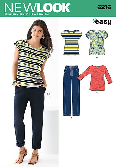 NL6216 Misses' Knit Tops & Pants | Easy from Jaycotts Sewing Supplies
