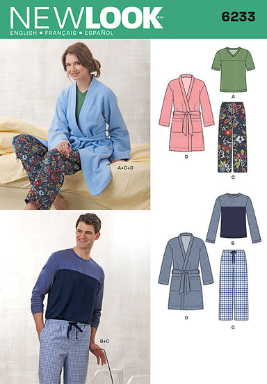 NL6233 Unisex Pants, Robe & Knit Tops from Jaycotts Sewing Supplies