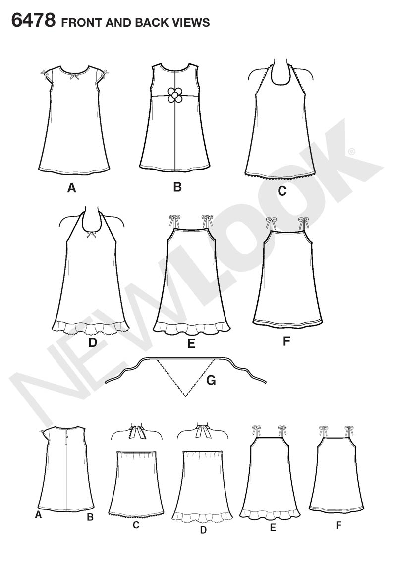 New Look Pattern: NL6478 Child Dress — jaycotts.co.uk - Sewing Supplies