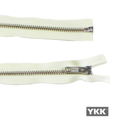 YKK Open End Zip Silver Teeth - Ivory from Jaycotts Sewing Supplies