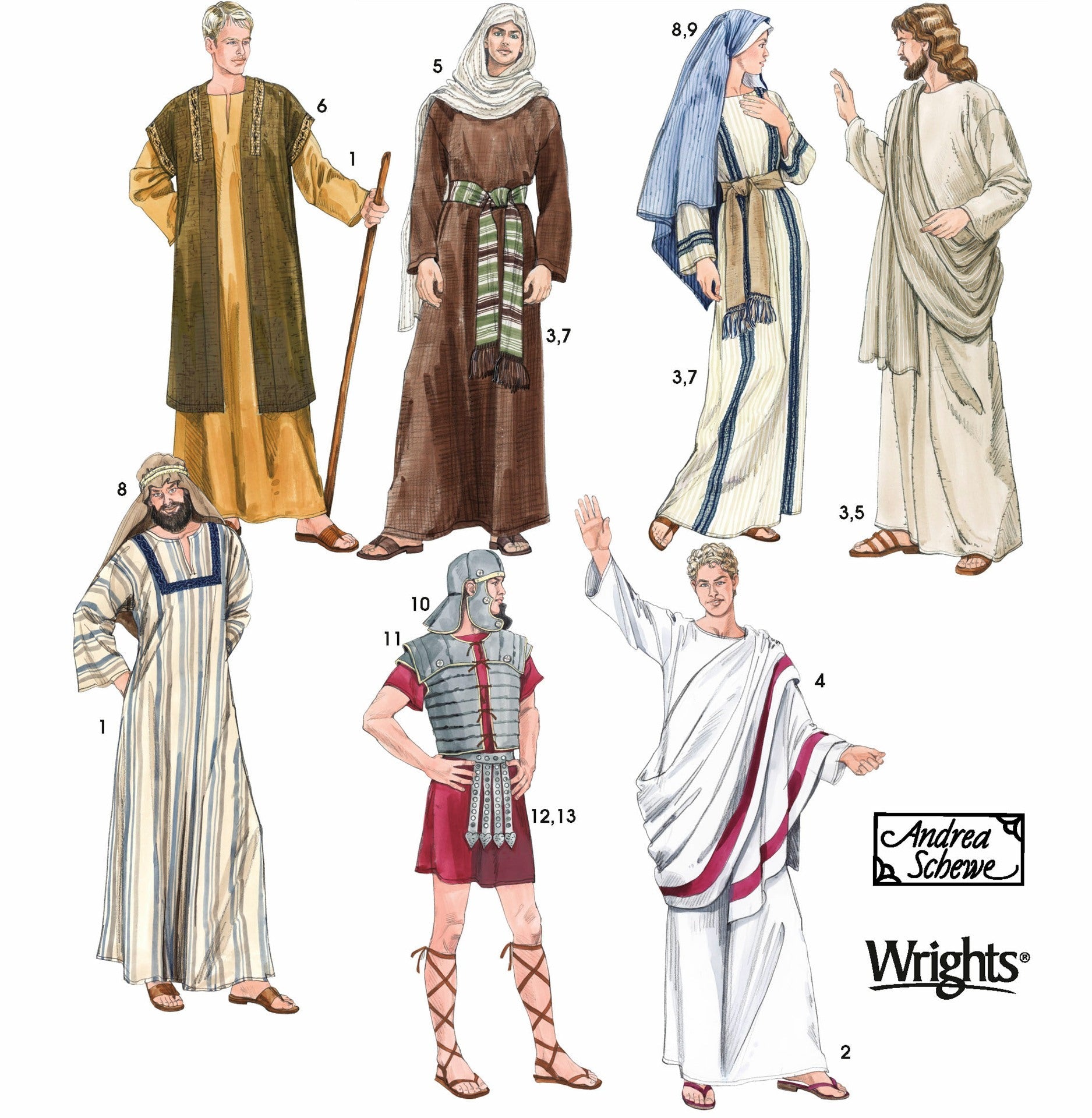 Simplicity Pattern 4213 Biblical costumes for men and women. from Jaycotts Sewing Supplies