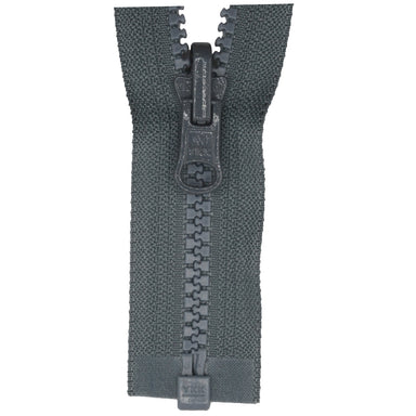 YKK Reversible Open End Zip MID GREY from Jaycotts Sewing Supplies