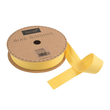 20m roll of Bright Yellow Bias Binding | 25mm width from Jaycotts Sewing Supplies