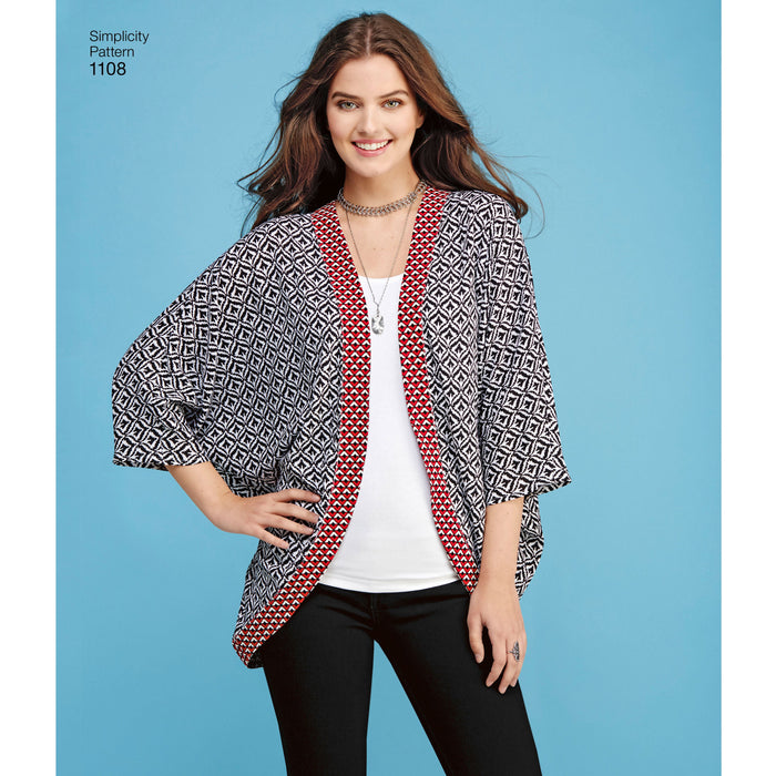 Simplicity Pattern: S1108 Kimono's in Different Styles — jaycotts.co.uk ...