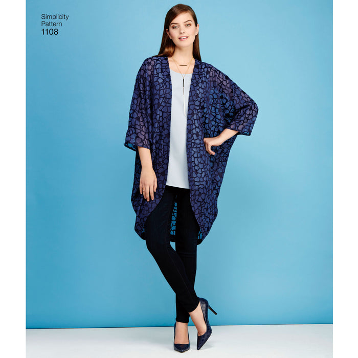 Simplicity Pattern 1108 Misses' Kimono's in Different Styles from Jaycotts Sewing Supplies