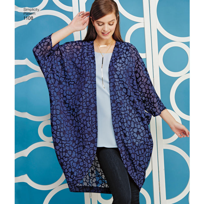 Simplicity Pattern 1108 Misses' Kimono's in Different Styles from Jaycotts Sewing Supplies