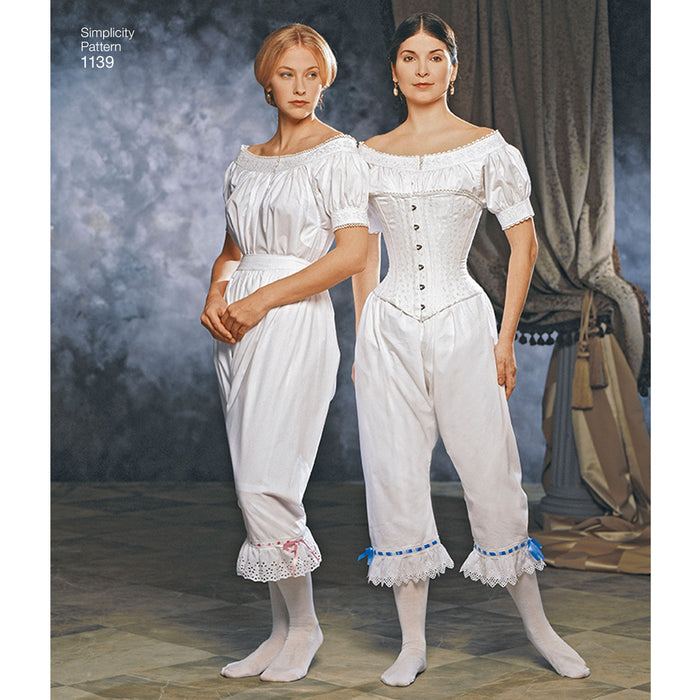 Simplicity Pattern 1139 Misses' Civil War Undergarments from Jaycotts Sewing Supplies