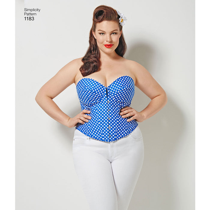 Simplicity Pattern 1183 Misses' and Plus Size Corsets from Jaycotts Sewing Supplies