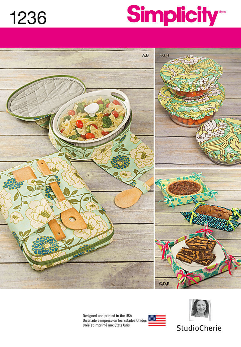 Simplicity Pattern 1236 Casserole Carriers, Gifting Baskets & Bowl Covers from Jaycotts Sewing Supplies