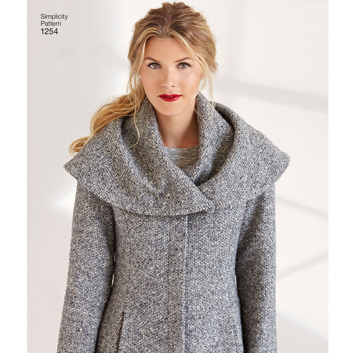 Simplicity Pattern 1254 Misses' Leanne Marshall Easy Lined Coat or Jacket from Jaycotts Sewing Supplies