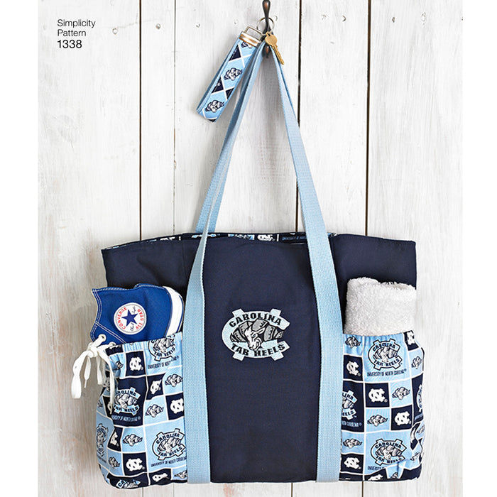 Simplicity Pattern 1338 Tote Bags in 3 Sizes, Backpack and Coin Purse from Jaycotts Sewing Supplies