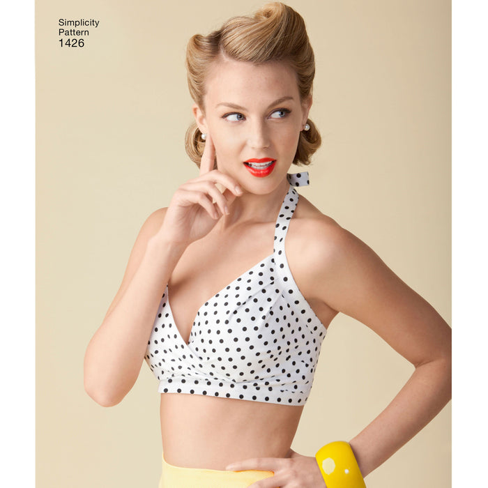 Simplicity Pattern 1426 Misses' Vintage 1950's Bra Tops from Jaycotts Sewing Supplies