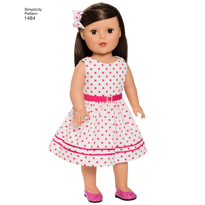 Simplicity Pattern 1484 18" Doll Clothes from Jaycotts Sewing Supplies