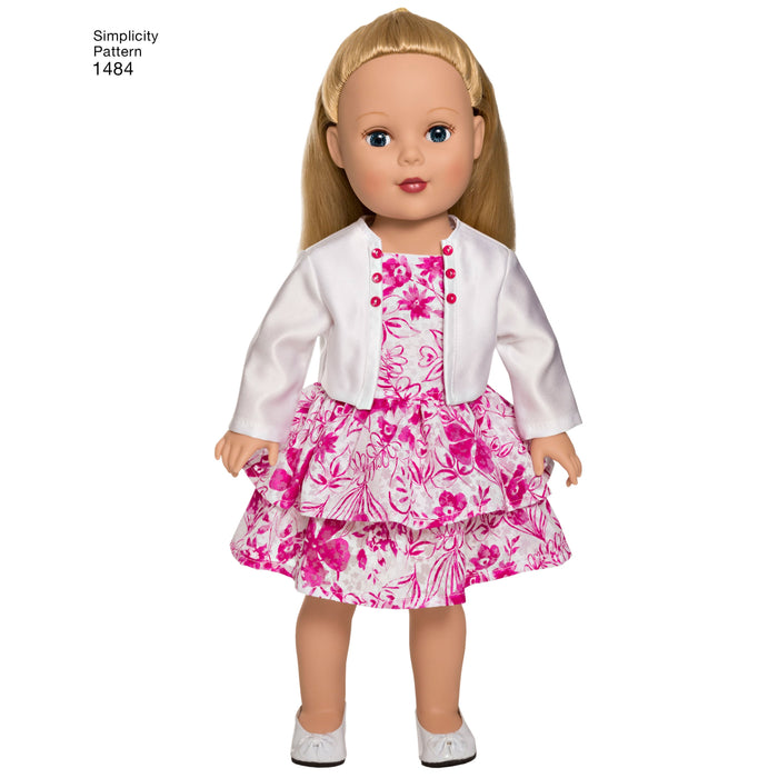 Simplicity Pattern 1484 18" Doll Clothes from Jaycotts Sewing Supplies