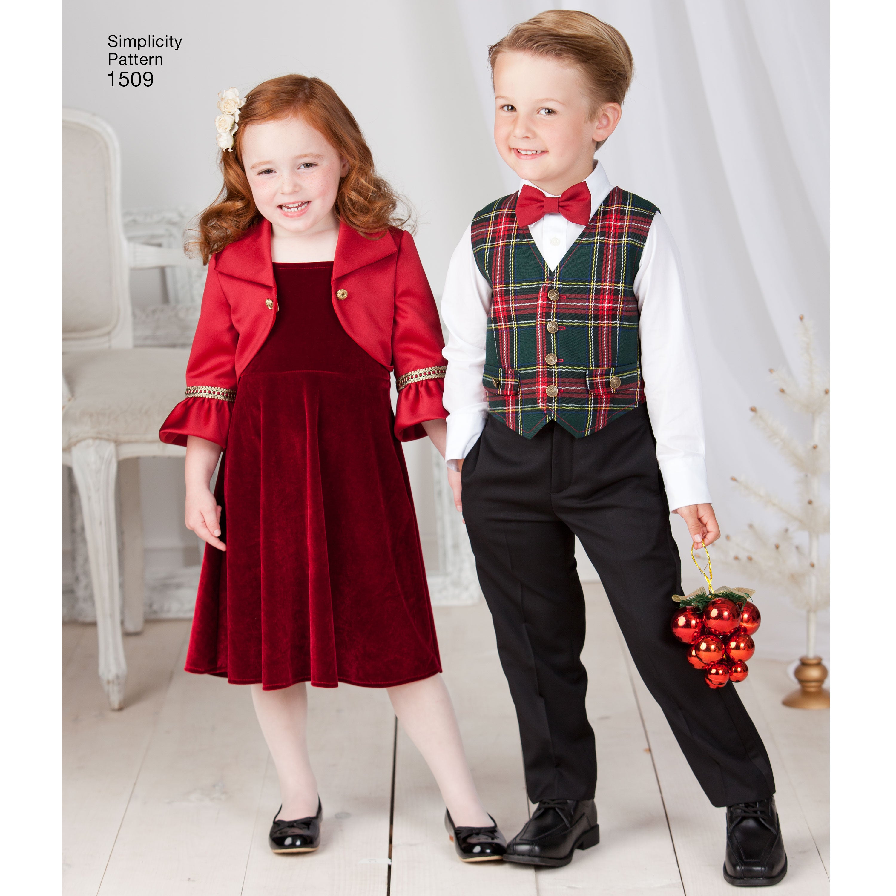 Simplicity Pattern 1509 Boy's bow tie and vest from Jaycotts Sewing Supplies