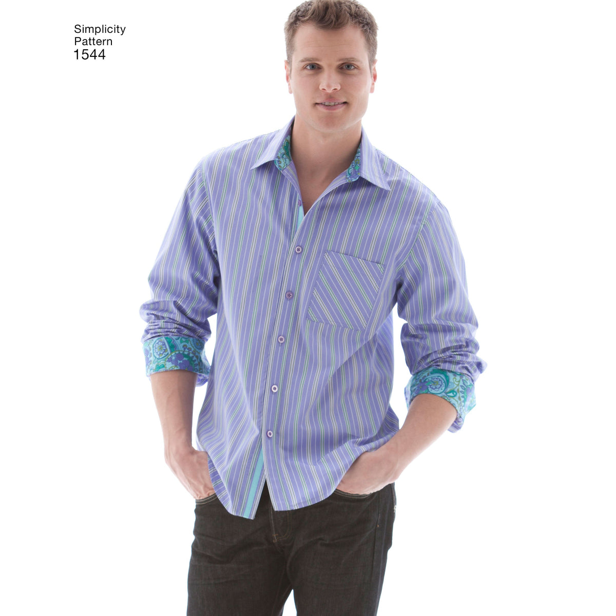 Mens button clearance down shirt pattern