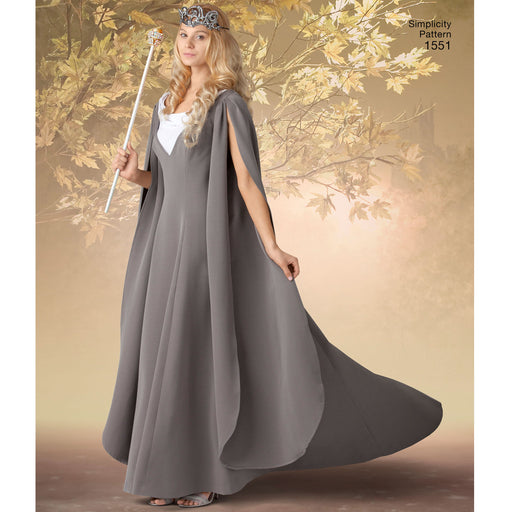 Simplicity Pattern 1551 Medieval - mythical theme costume gown from Jaycotts Sewing Supplies