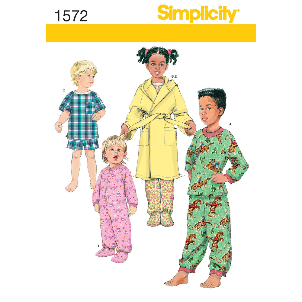 Simplicity Pattern 1572 Toddlers' and child's sleep shirt from Jaycotts Sewing Supplies