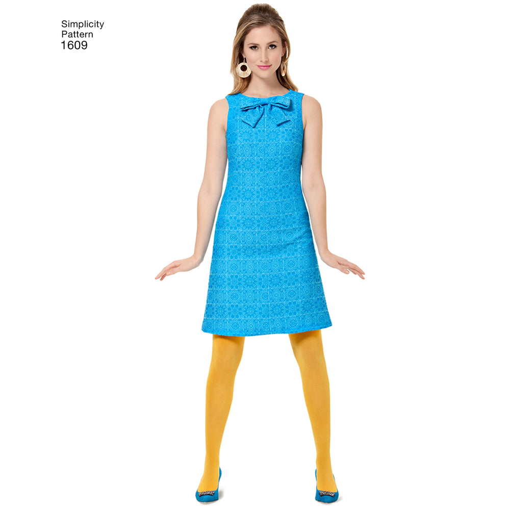 Simplicity Pattern 1609 Misses' dress with 1960's flair. from Jaycotts Sewing Supplies