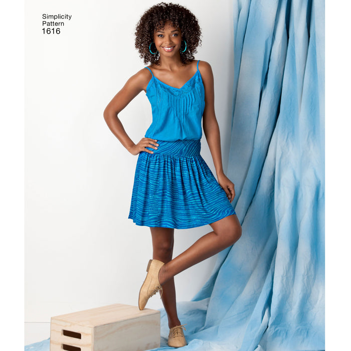 Simplicity Pattern 1616 Misses' knit or woven skirts from Jaycotts Sewing Supplies