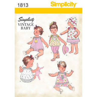 Simplicity Pattern 1813 Babies' romper, dress, top, pants from Jaycotts Sewing Supplies