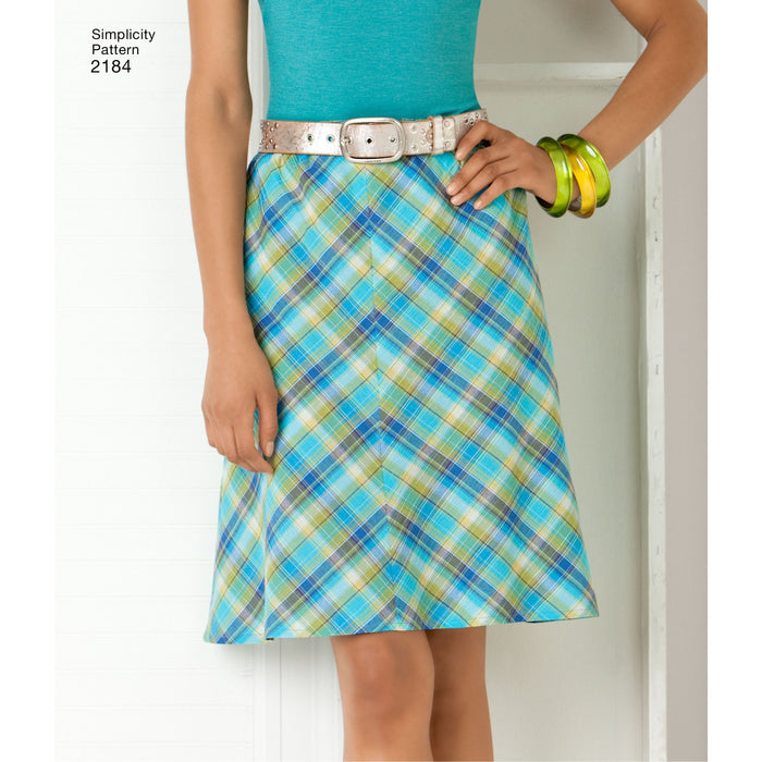 Simplicity Pattern 2184 Misses' Skirts | 2 Hour from Jaycotts Sewing Supplies