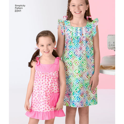Simplicity Pattern 2241 Girl's Dresses | Learn to Sew  Size 3 - 6 from Jaycotts Sewing Supplies