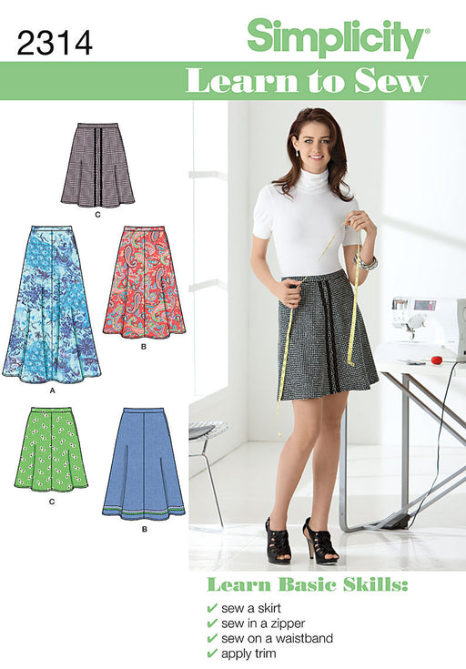 Simplicity Pattern 2314 Misses' Skirts | Learn to Sew from Jaycotts Sewing Supplies