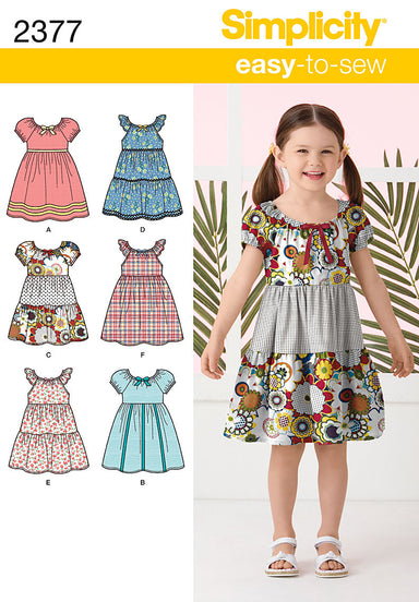 Simplicity Pattern 2377 Child's Dresses | Easy to Sew from Jaycotts Sewing Supplies