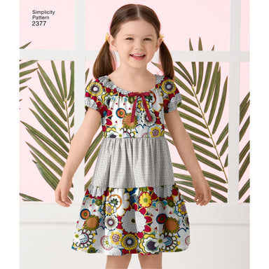 Simplicity Pattern 2377 Child's Dresses | Easy to Sew from Jaycotts Sewing Supplies