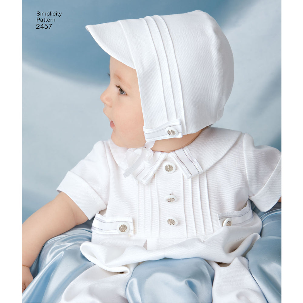 M8460 | Infant's Christening Gown, Romper and Bonnet | McCall's