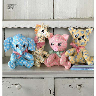 Simplicity Pattern 2613 Stuffed Animals from Jaycotts Sewing Supplies