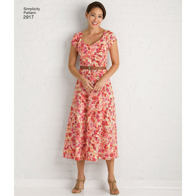 Simplicity Pattern 2917 Misses' and Plus Size Dresses from Jaycotts Sewing Supplies