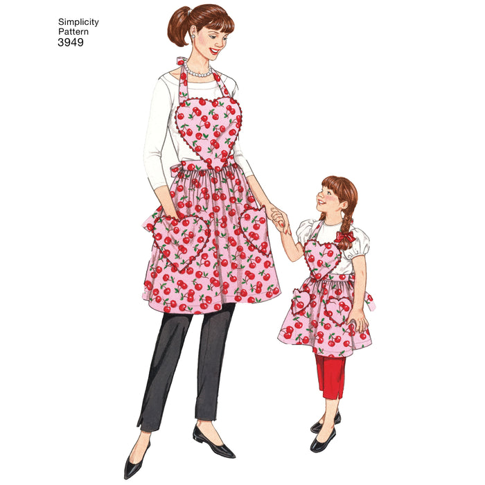 Simplicity 3949 Child and Misses' Apron pattern from Jaycotts Sewing Supplies