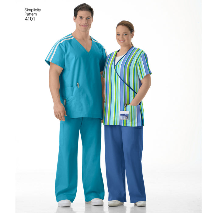 Simplicity 4101  Unisex Uniform: Scrubs pattern from Jaycotts Sewing Supplies