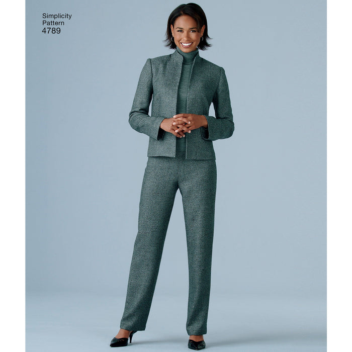 Simplicity Pattern 4789 Misses'/Plus Size Pants, Vest, Jacket and Jumper from Jaycotts Sewing Supplies