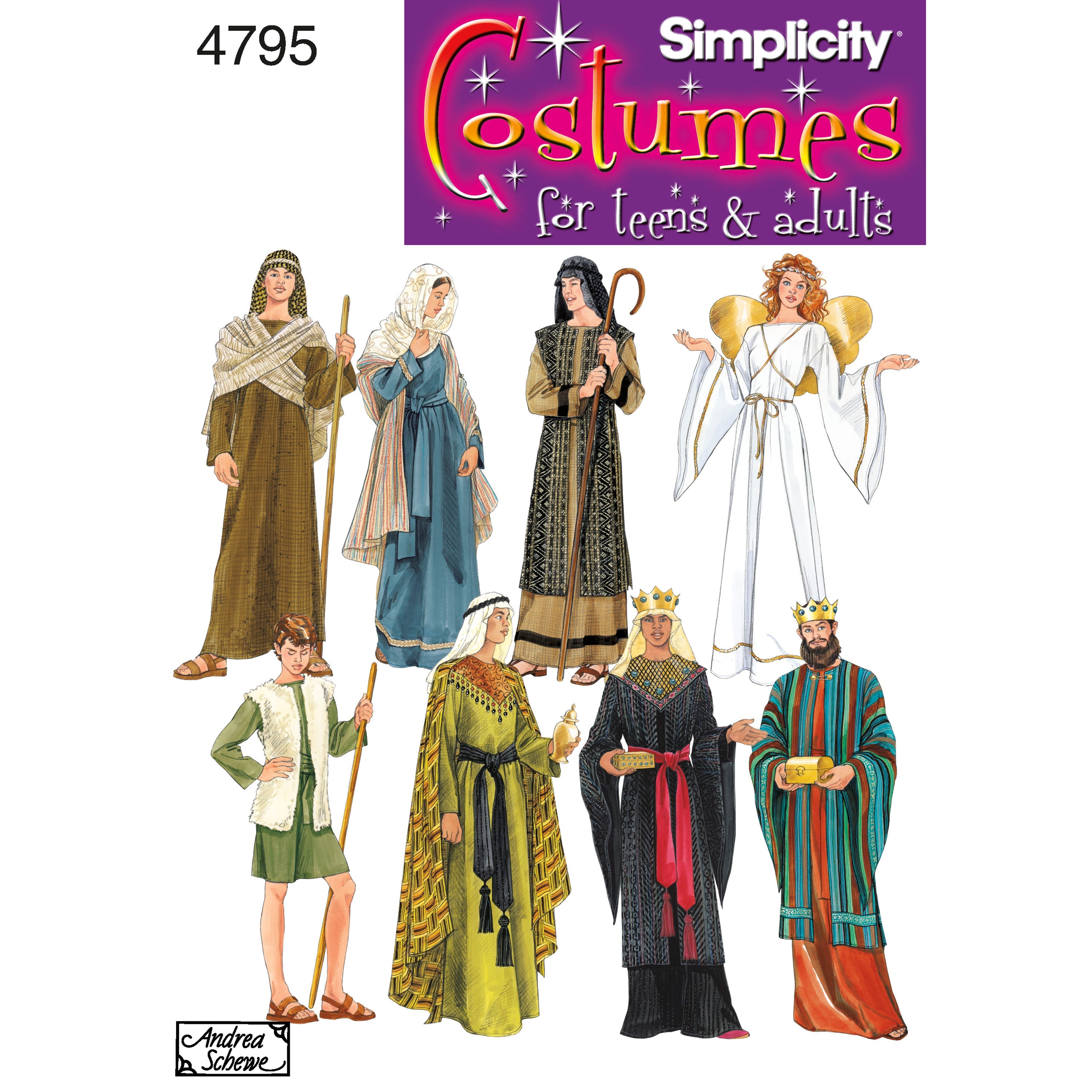Simplicity Pattern 4795 Misses', Men's or Teens' Nativity Costumes from Jaycotts Sewing Supplies